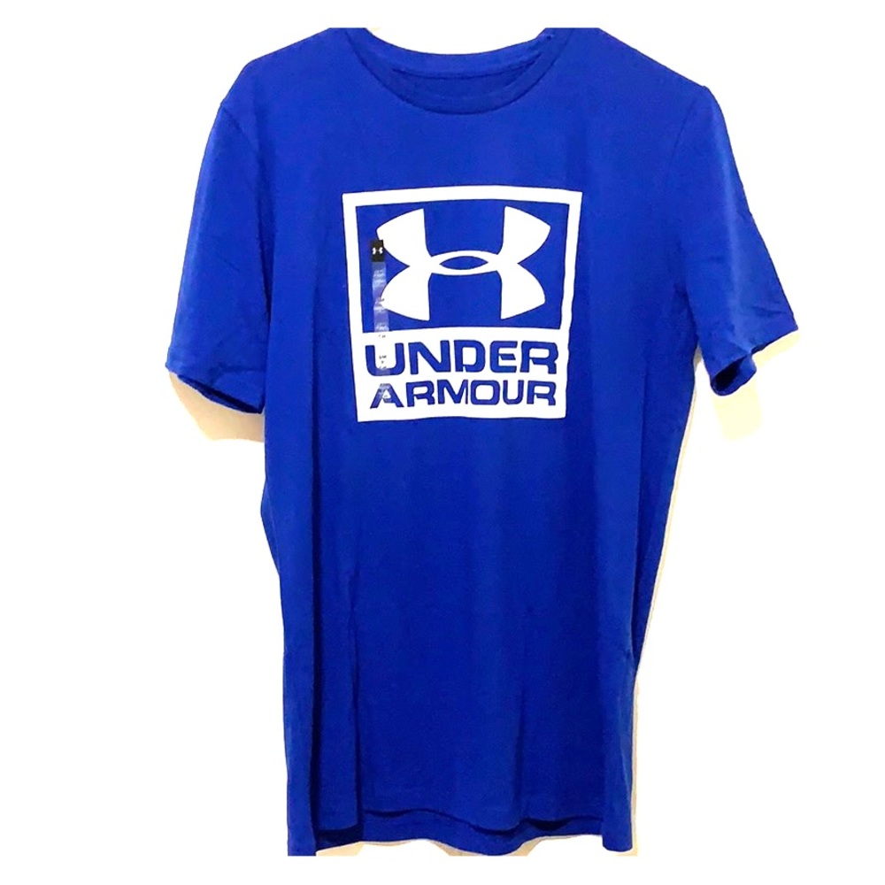 UNDER ARMOUR - Blue Logo T-shirt Mens
